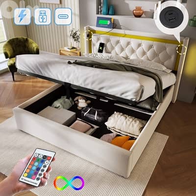 hydraulic bed USB , power jet charger , LED