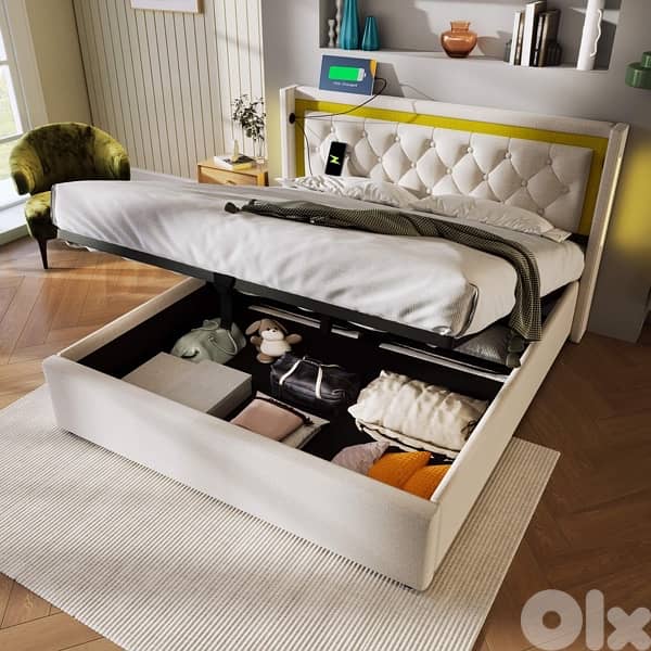 hydraulic bed USB , power jet charger , LED 5