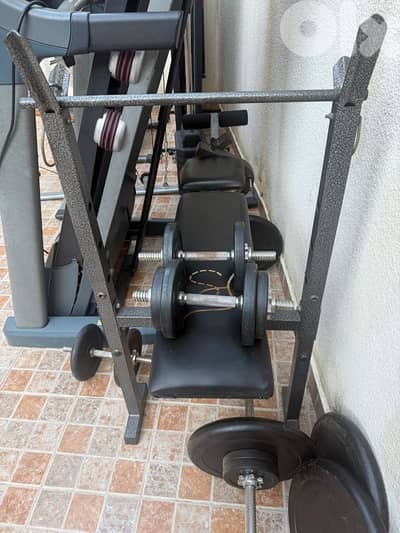 Home Gym Set: ProForm Treadmill + Elliptical + Multi Gym + Weights