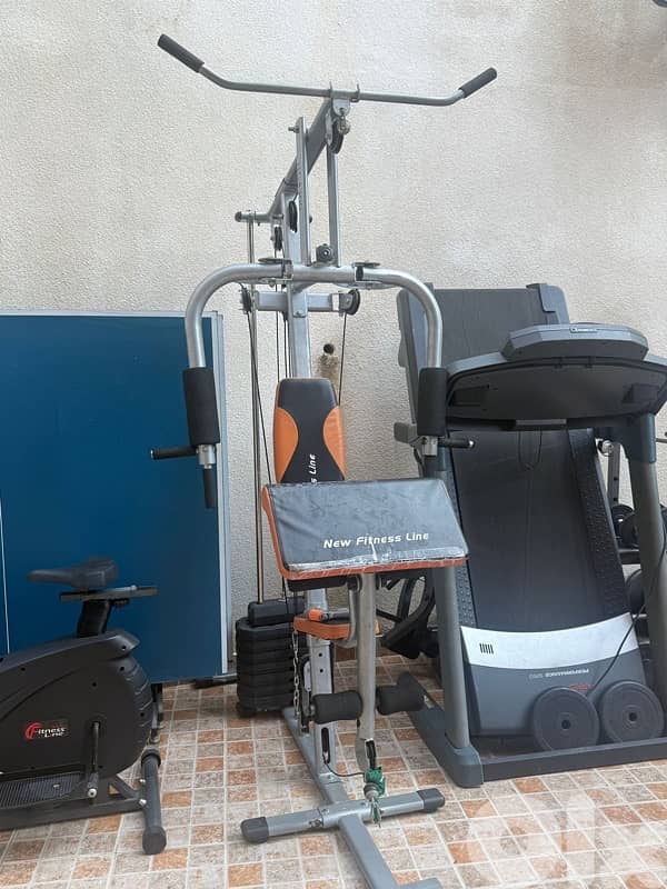 Home Gym Set: ProForm Treadmill + Elliptical + Multi Gym + Weights 1