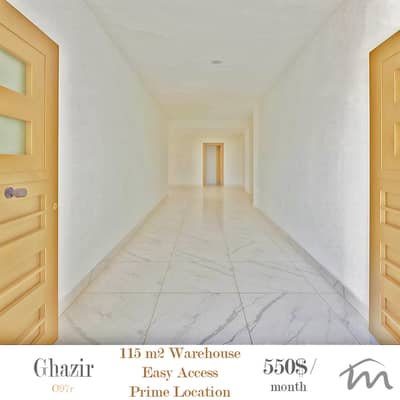 Ghazir | 115m² Warehouse - Depot | 5 Meters Height | Easy Access