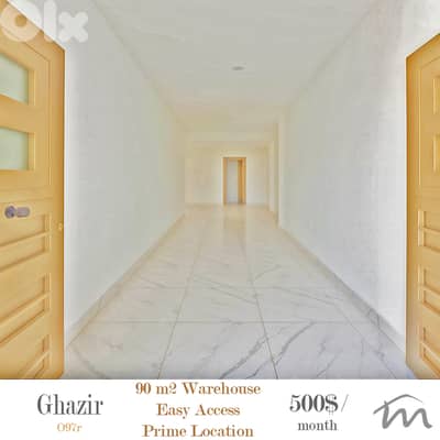 Ghazir | 90m² Warehouse-Depot-Worshop | 5 Meters Height | Easy Access