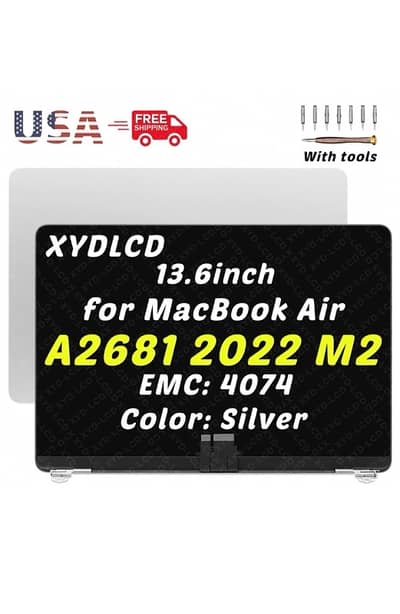 13.6 inch MacBook Air M2 2022 A2681 EMC 4074 LCD Screen Replacement