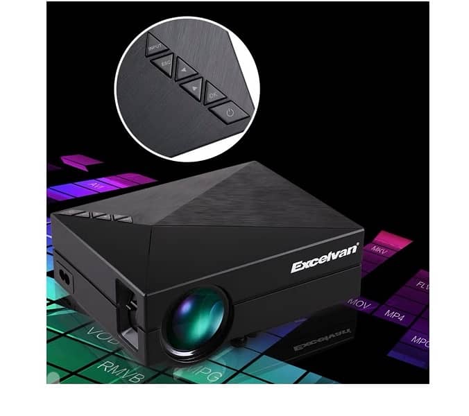 Excelvan Mini LED Projector 800x480cm PC USB HDMI VGA AV SD 1