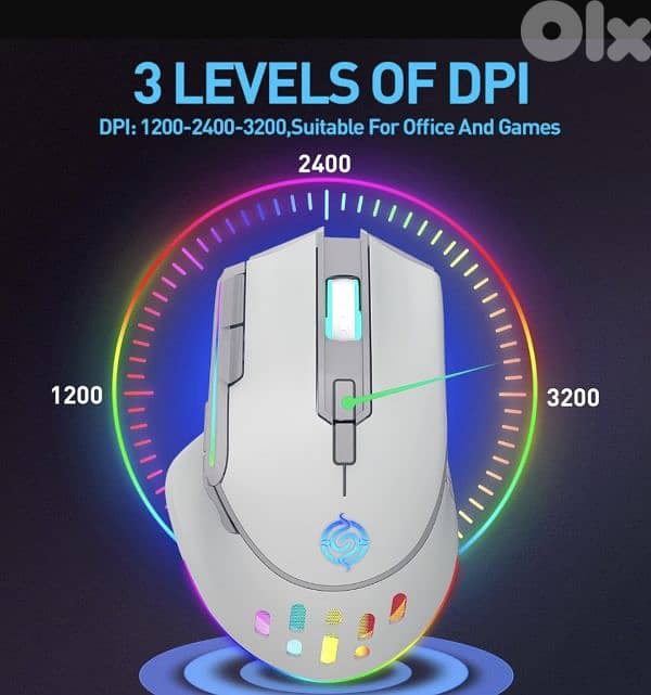 K-Snake BM520 9-button 2.4G RGB Wireless Dual-mode Gaming Mouse 3