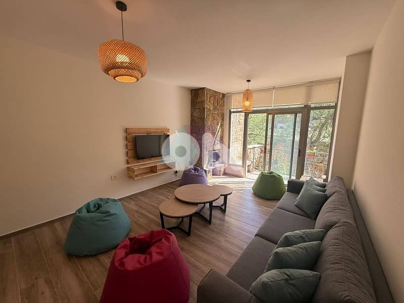 "River access" Furnished 74m2 Chalet+100m2 Terrace 4rent in Faraya 1