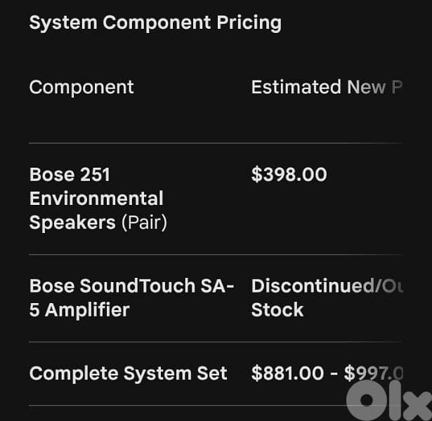 BOSE sound system speaker's 3