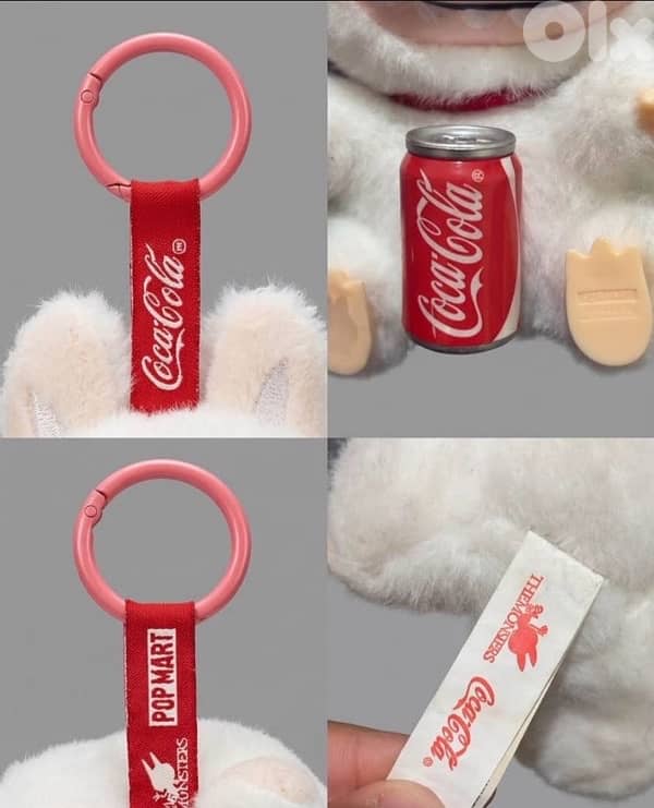 Limited Edition Labubu Coca-Cola Plush Pop Mart Authentic + Keychain 1