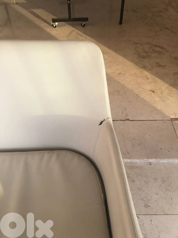 set armchair sofa leather 3 pieces 4