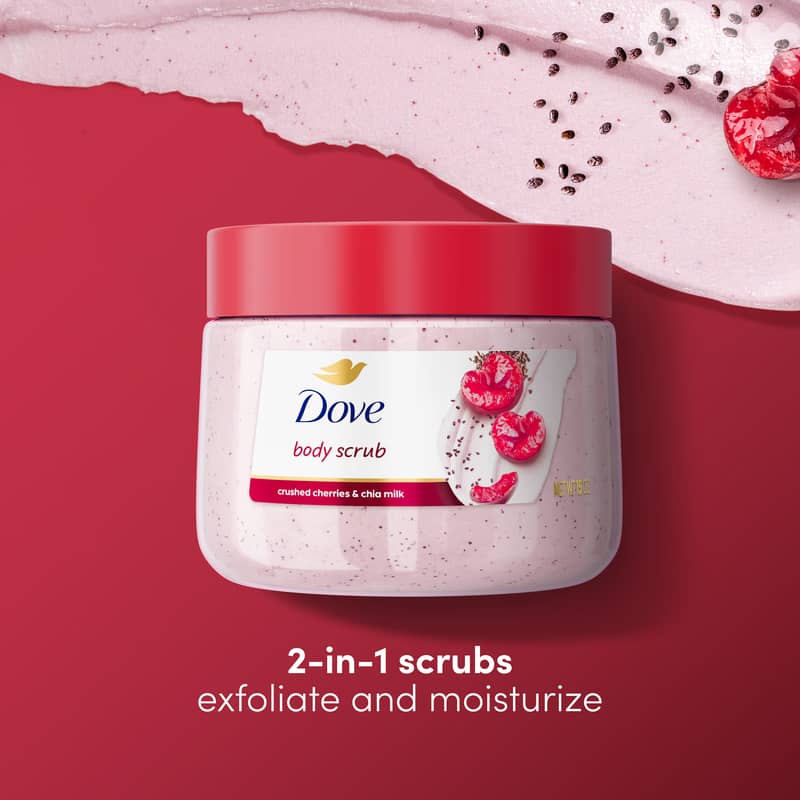 Dove Crushed Cherries & Chia Milk Body Scrub 425 g 2