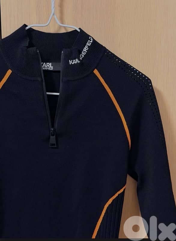 Karl Lagerfeld Zip-Up Bodysuit 1