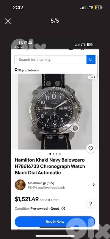 Hamilton below zero chronograph 3