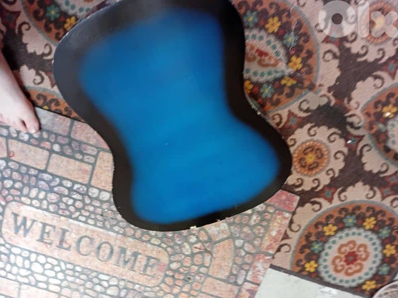 Beautiful blue guitar is for starters. 1