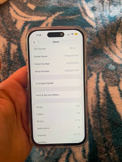 iphone 15 pro 128gb ktir ndif kelshi top