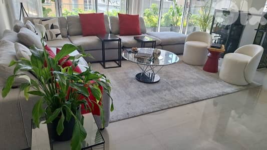 L-shape sofa with coffee table
