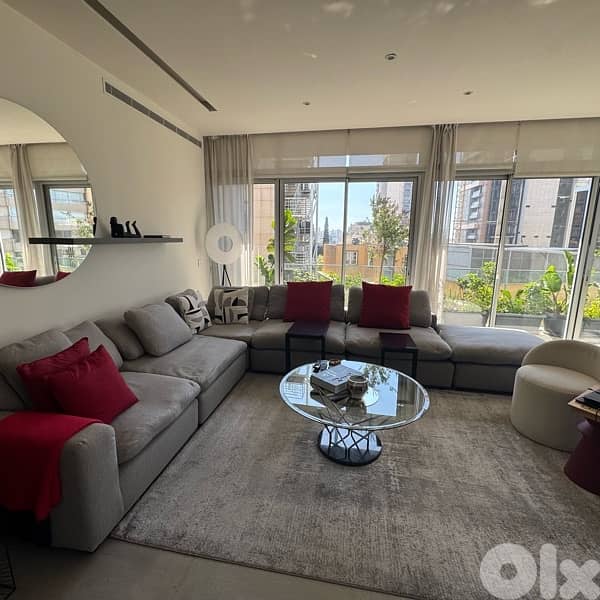 L-shape sofa with coffee table 1