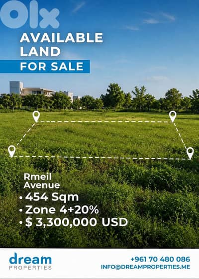 Prime Location! Land For Sale in Achrafieh Rmeil ash0020dpst