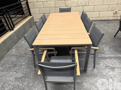 outdoor rooftop lounge setup