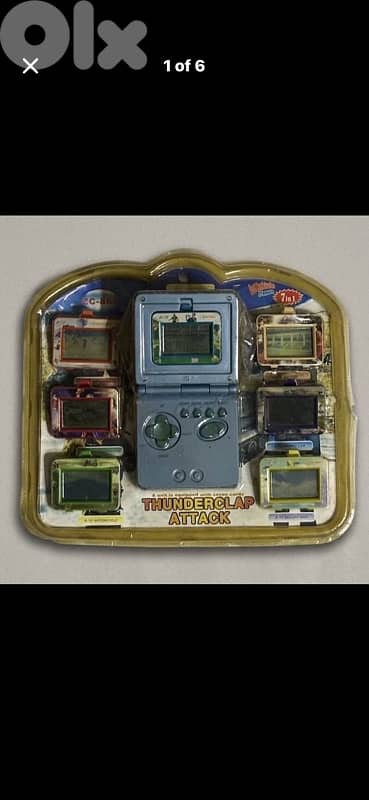 Vintage Thunderclap Attack 7-in-1 LCD Handheld Game New in Box 4pieces