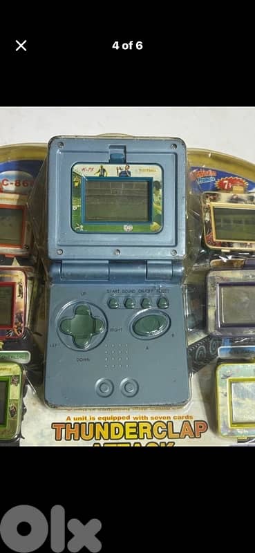 Vintage Thunderclap Attack 7-in-1 LCD Handheld Game New in Box 4pieces 4