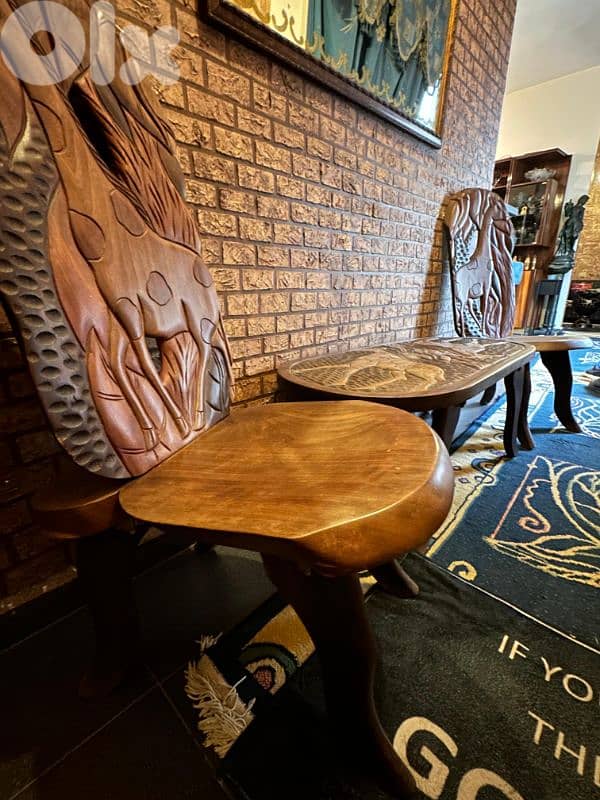 African chairs and table 4