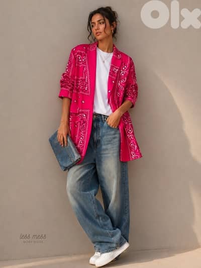 BANDANA PRINT OVERSIZE BLAZER