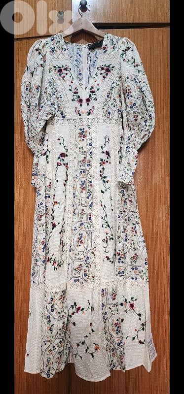 Asis embroidered dress 32 xxsفستان مطرز