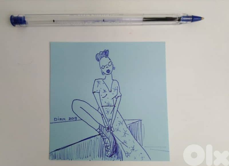 لوحات فنية رسم يدوي وطباعة 11