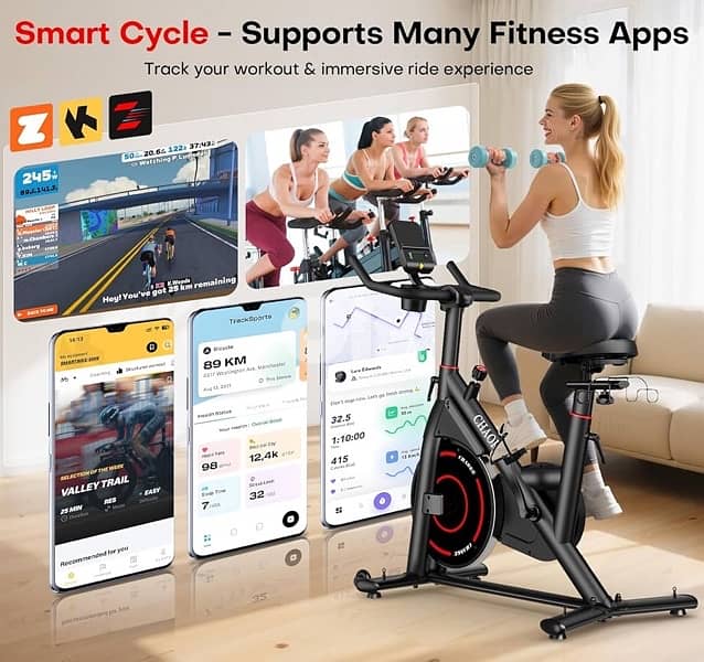 Exercise Bike, CHAOKE Quiet Adjustable Magnetic Resistance 1
