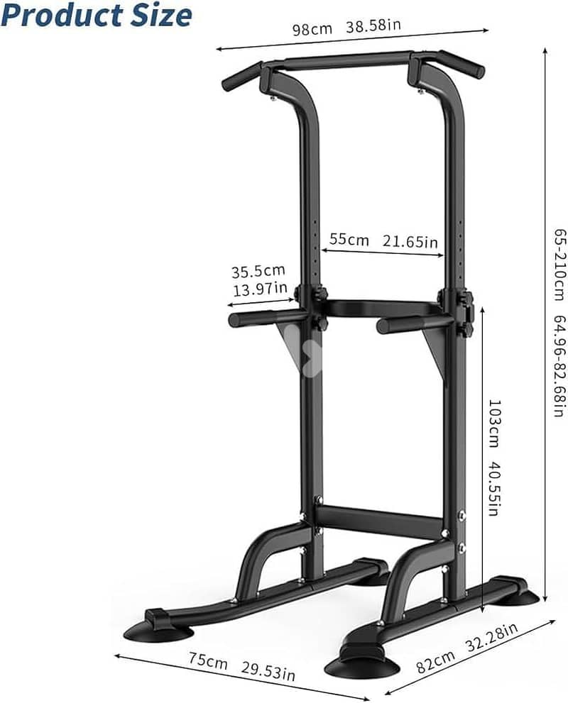 Pull Up Bar for Home Gym Adjustable Height Strength 550kg + 2