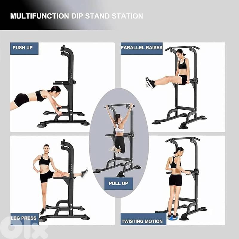 Pull Up Bar for Home Gym Adjustable Height Strength 550kg + 3