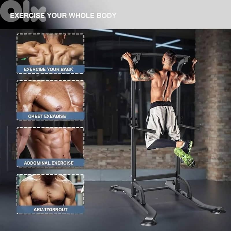 Pull Up Bar for Home Gym Adjustable Height Strength 550kg + 6