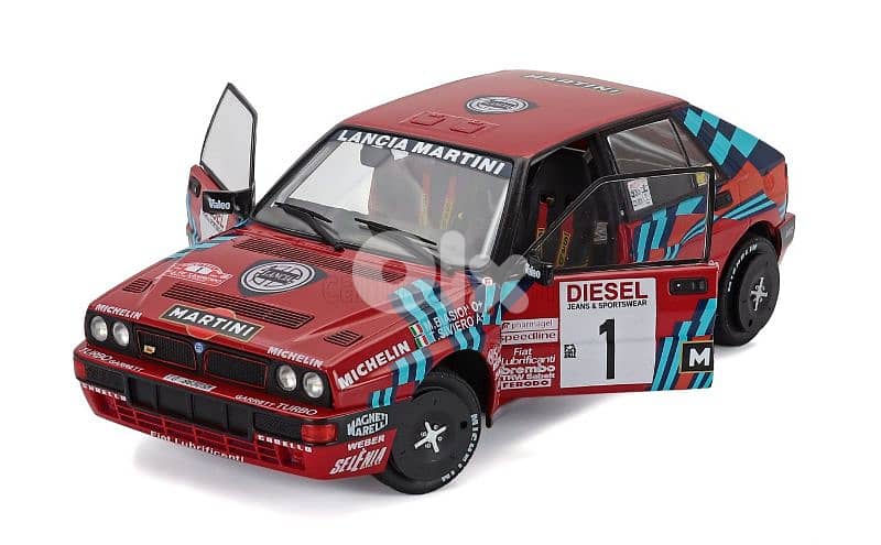 Lancia Delta HF Integrale (Rally Sanremo 1989) diecast car model 1;18 5