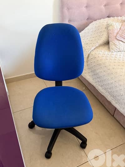 Blue Rolling Office Chair