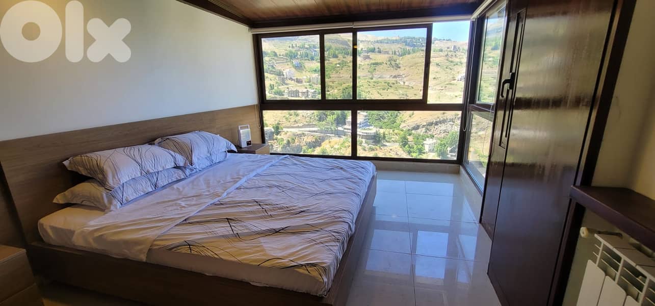 L18775 - Furnished Duplex Chalet With Mountain View For Rent in Faraya 3