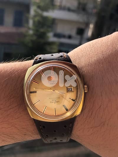 Tissot sav7en automatic watch like new 1960 ساعة تيسوت اوتوماتيك