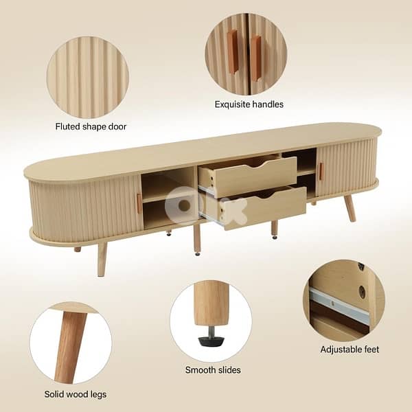 Living Room TV Cabinet with Storage Space 7