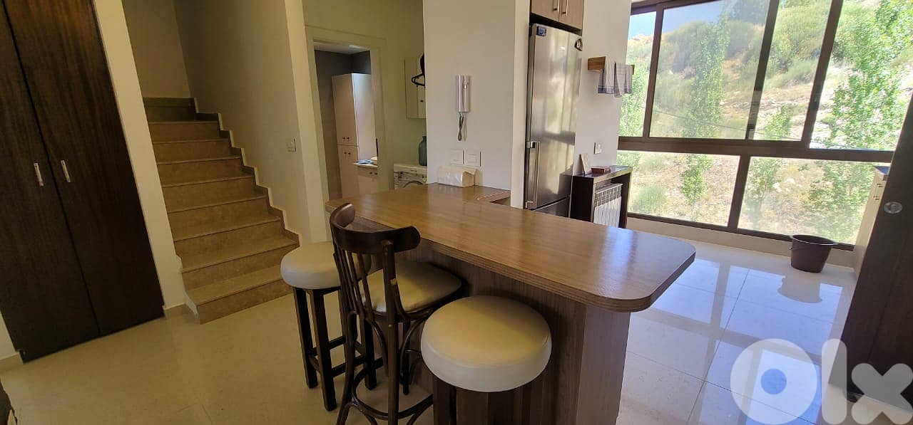 L18774 Furnished Duplex Chalet  Mountain View For Rent in Faraya 1