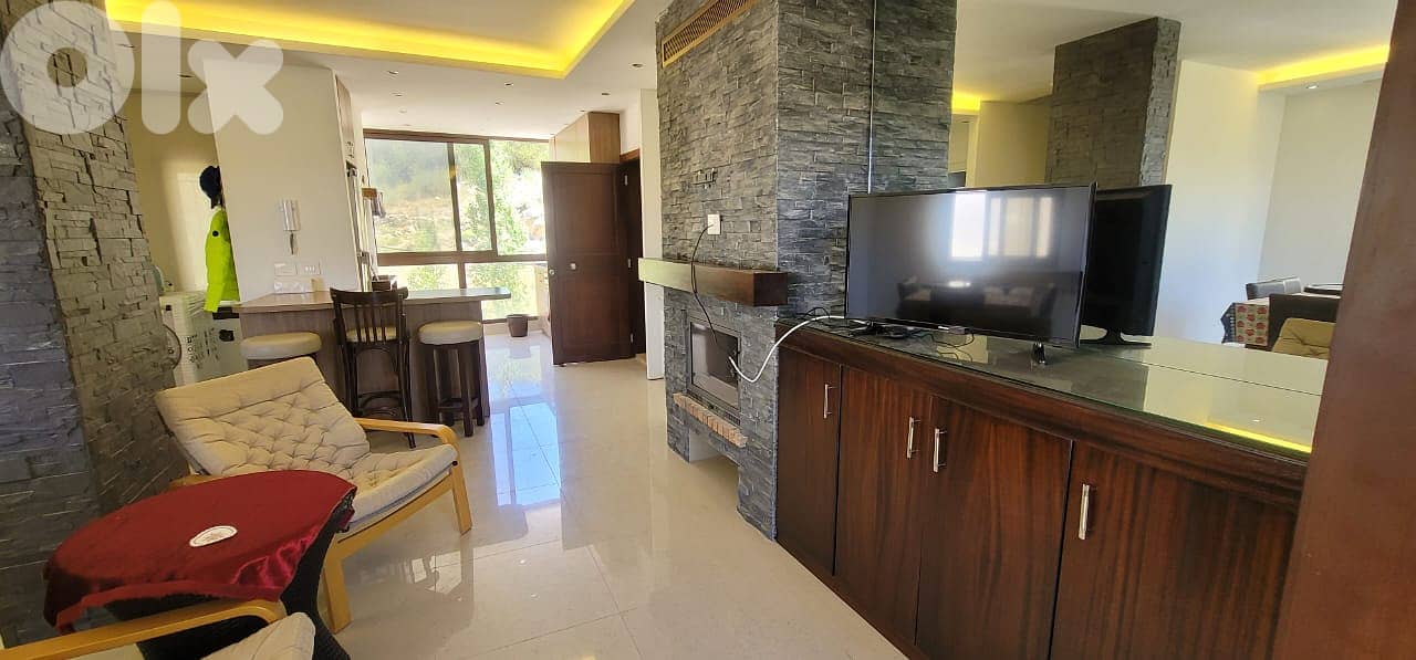 L18774 Furnished Duplex Chalet  Mountain View For Rent in Faraya 9