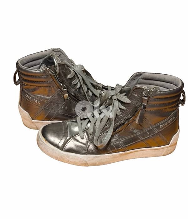 Diesel High-Top Leather Sneakers 2