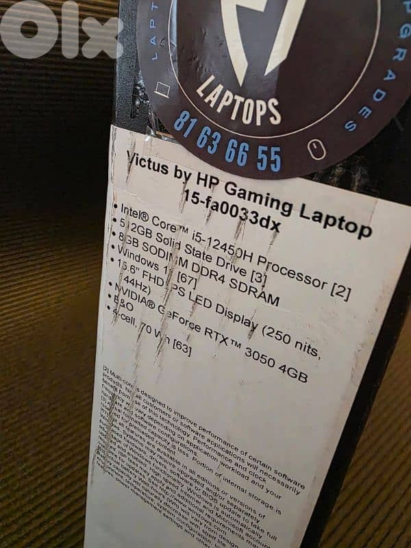 HP VICTUS GAMING LAPTOP CORE I5 GENERATION 12H RTX 3050 1