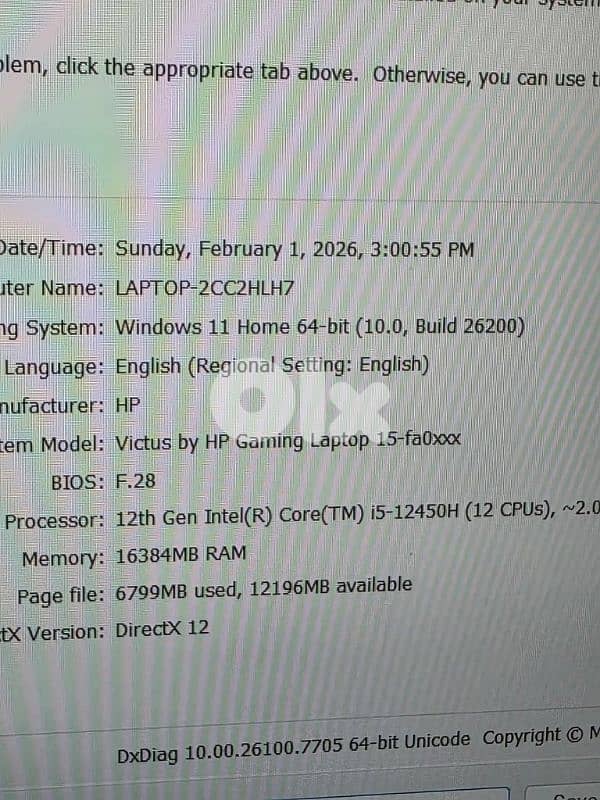 HP VICTUS GAMING LAPTOP CORE I5 GENERATION 12H RTX 3050 6