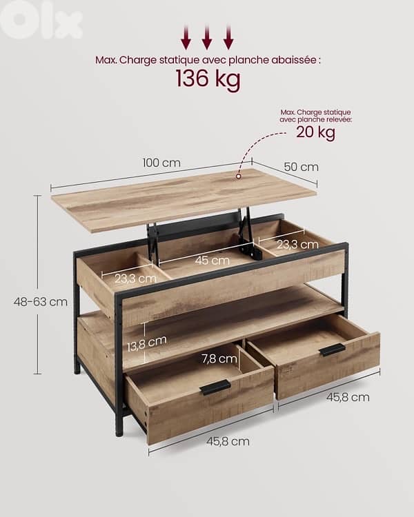 lift top coffee table new in box 3