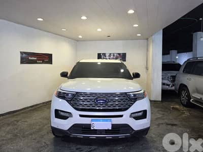 2020 Ford Explorer Limited White/Black Company Maintenance ANB