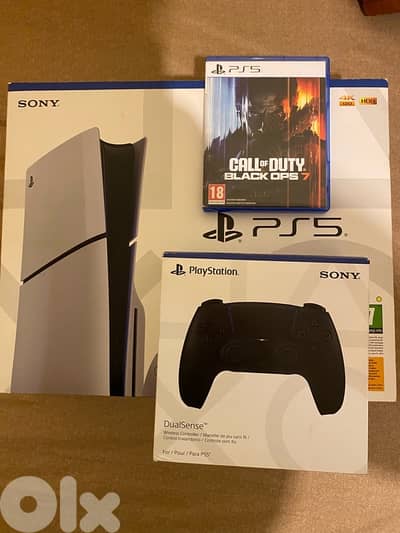 ps5 slim disc Europe 2 orginal controller & call of duty bo7