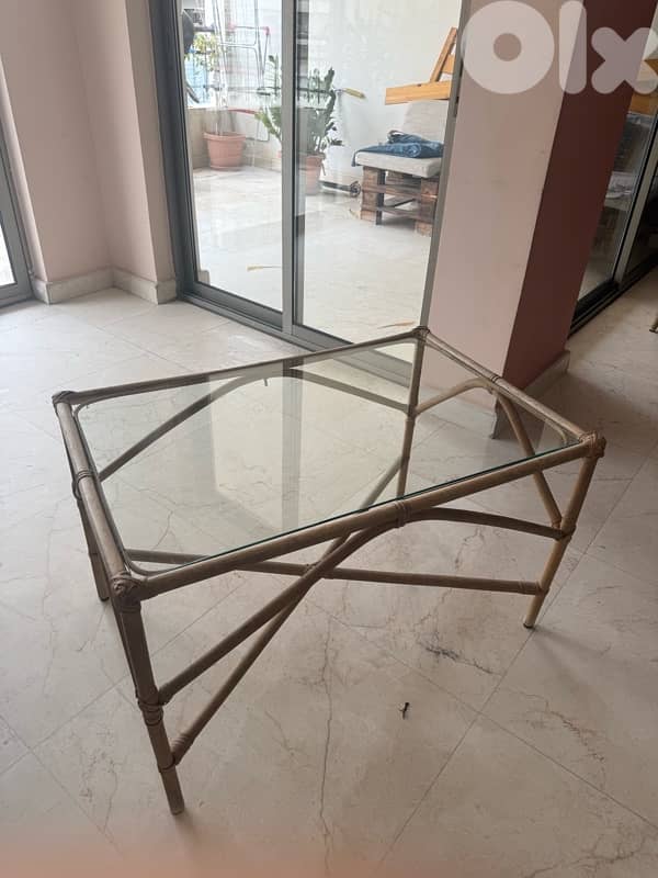armchairs and table (rattan) 2