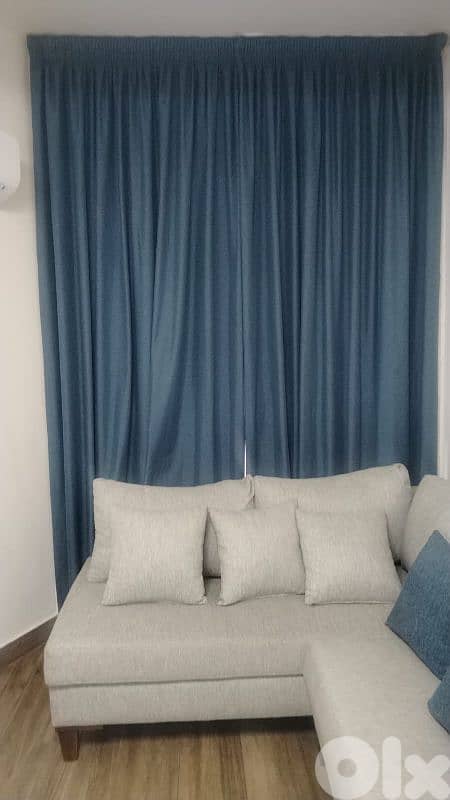 corner plus sofa  plus curtain 2