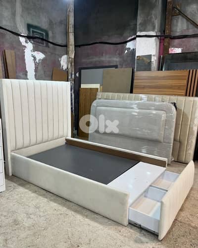 New Modern Bed 120cm with 2 Drawers High Quality