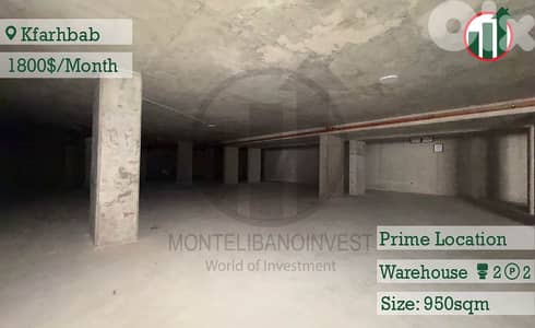 Warehouse for rent in Kfarhbab!!