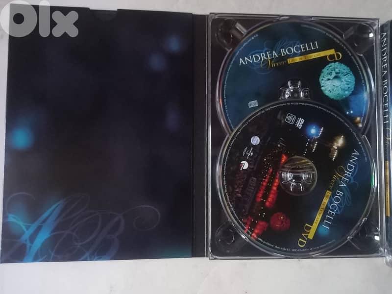 Andrea Bocelli: Vivere Live in Tuscany DVD and CD package. 2